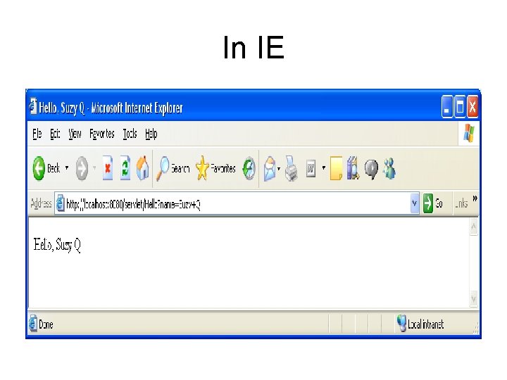 In IE 