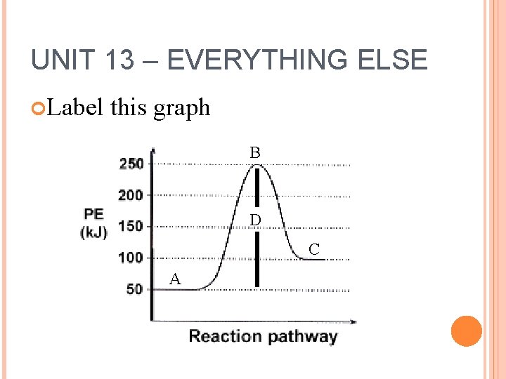 UNIT 13 – EVERYTHING ELSE Label this graph B D C A 