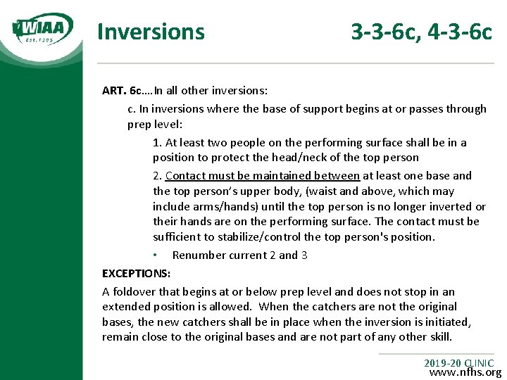 Inversions 3 -3 -6 c, 4 -3 -6 c ART. 6 c…. In all