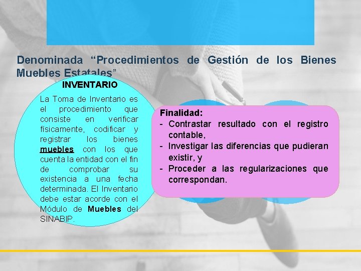 Denominada “Procedimientos de Gestión de los Bienes Muebles Estatales” INVENTARIO La Toma de Inventario