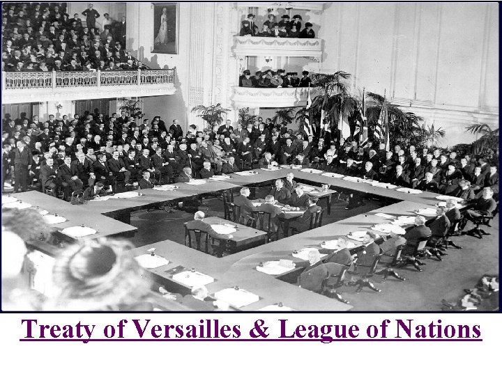 Treaty of Versailles & League of Nations Treaty of Versailles & League of Nations