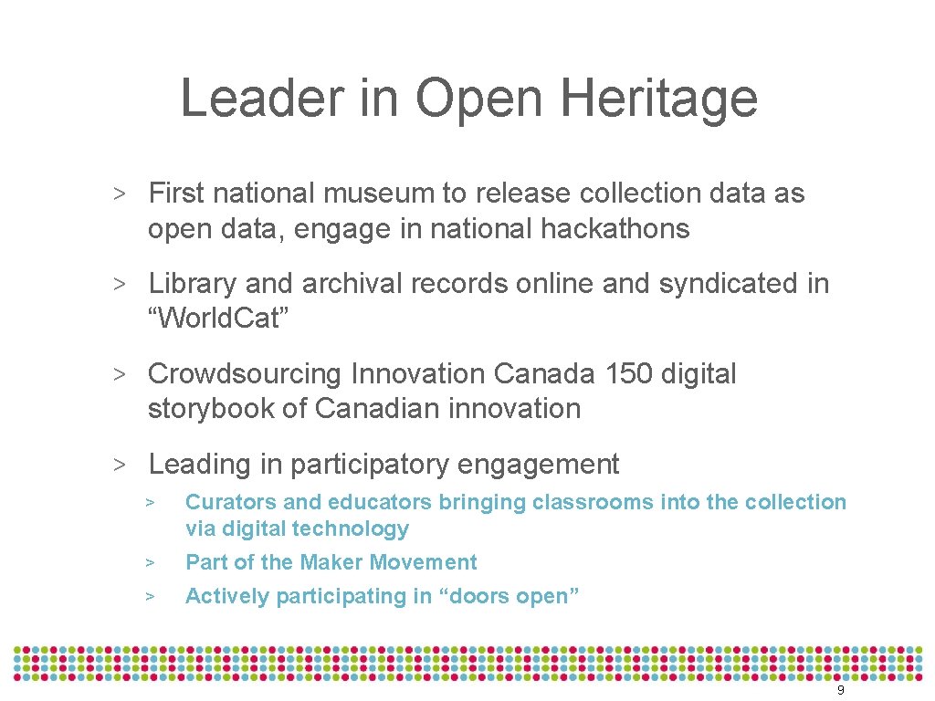 Leader in Open Heritage > First national museum to release collection data as open