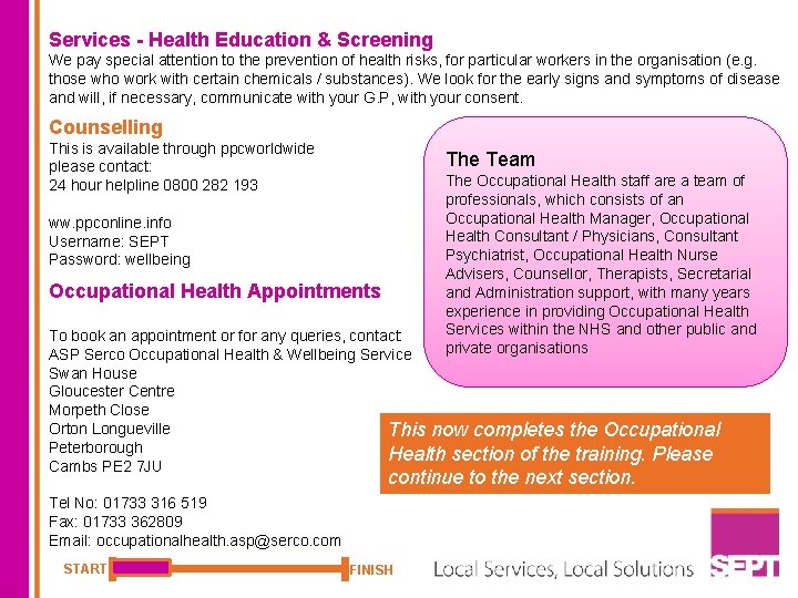 Services - Health Education & Screening We pay special attention to the prevention of