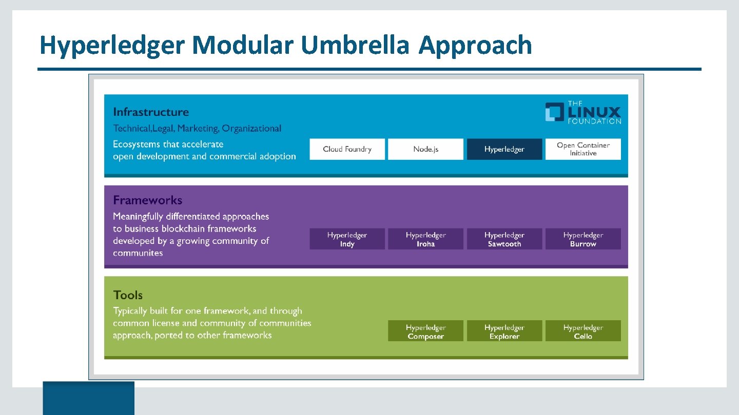 Hyperledger Modular Umbrella Approach 