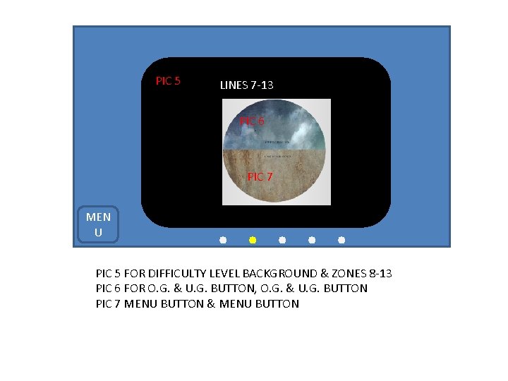 PIC 5 LINES 7 -13 PIC 6 PIC 7 MEN U . . .
