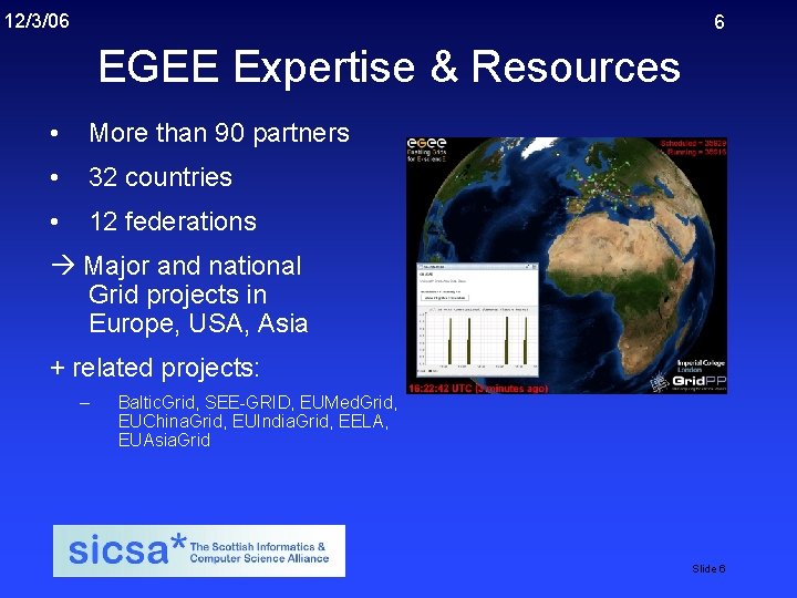 12/3/06 6 EGEE Expertise & Resources • More than 90 partners • 32 countries