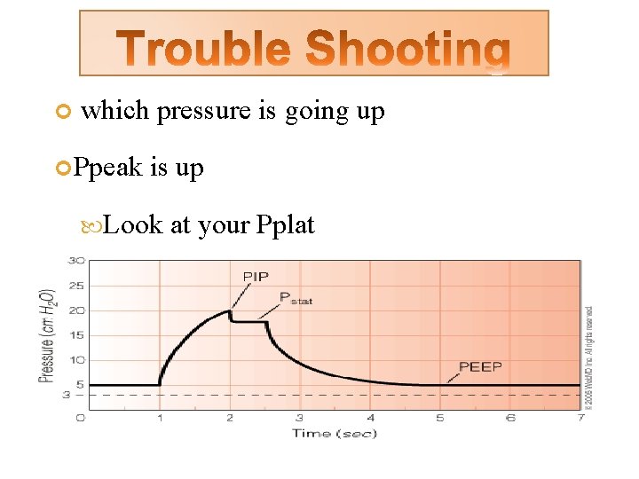  which pressure is going up Ppeak is up Look at your Pplat 