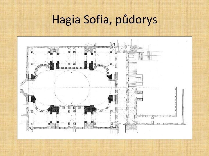 Hagia Sofia, půdorys 