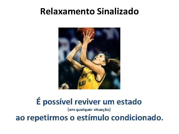 Relaxamento Sinalizado É possível reviver um estado (em qualquer situação) ao repetirmos o estímulo