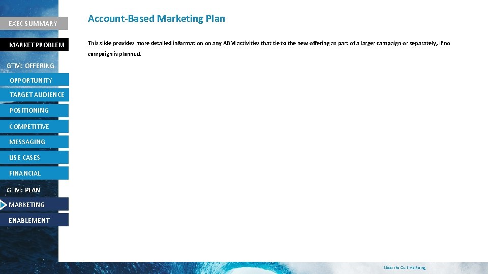 EXEC SUMMARY Account-Based Marketing Plan MARKET PROBLEM This slide provides more detailed information on