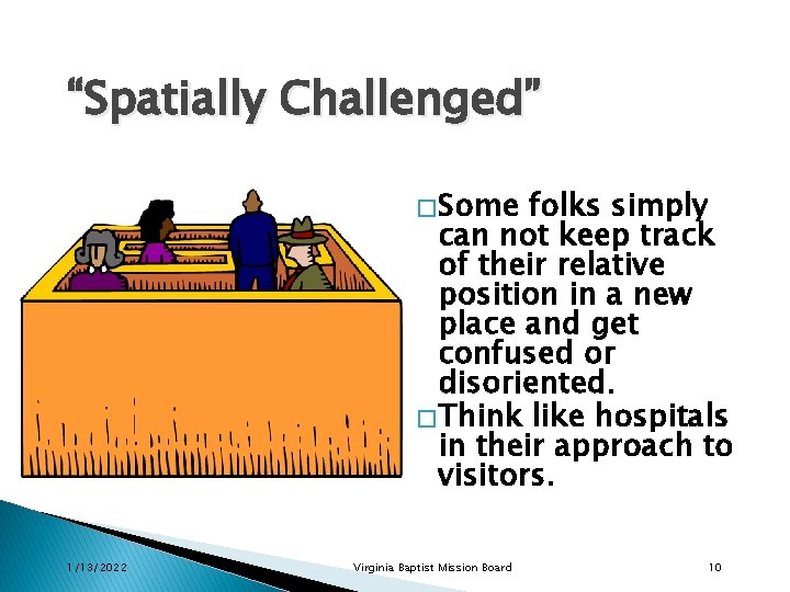 “Spatially Challenged” � Some folks simply can not keep track of their relative position