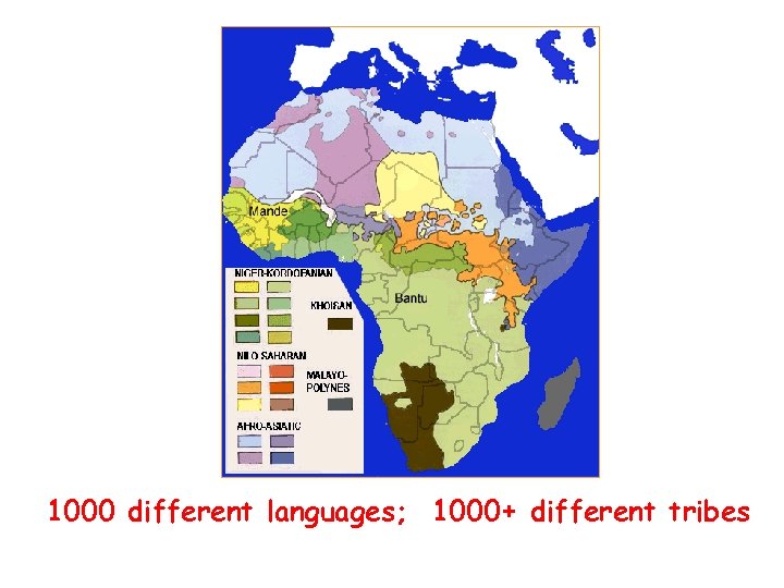 1000 different languages; 1000+ different tribes 1000 different languages; 1000+ different tribes