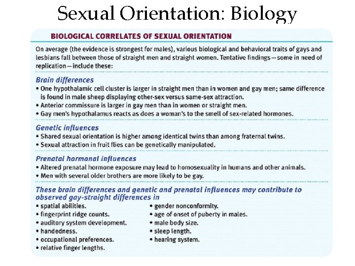 Sexual Orientation: Biology 57 