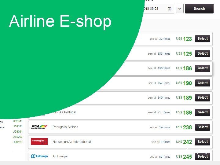 Airline E-shop Airline E-shop