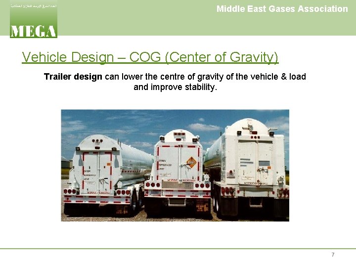 Middle East Gases Association Vehicle Design – COG (Center of Gravity) Trailer design can