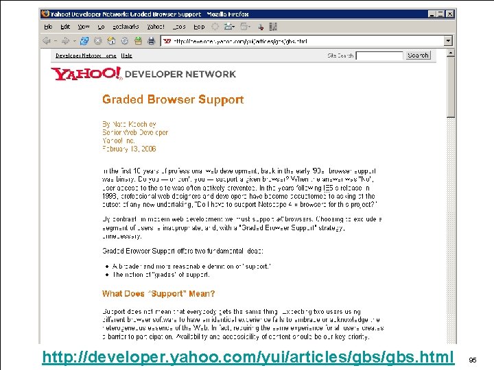 http: //developer. yahoo. com/yui/articles/gbs. html Nate Koechley – natek@yahoo-inc. com 95 