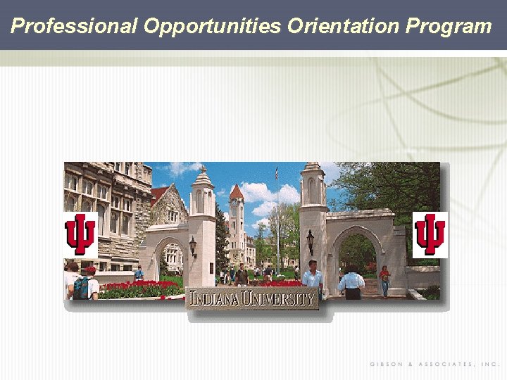 Professional Opportunities Orientation Program 