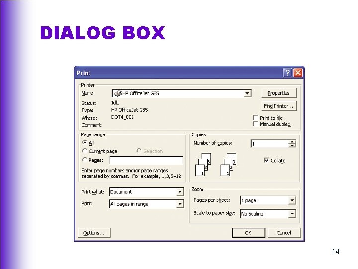 DIALOG BOX 14 