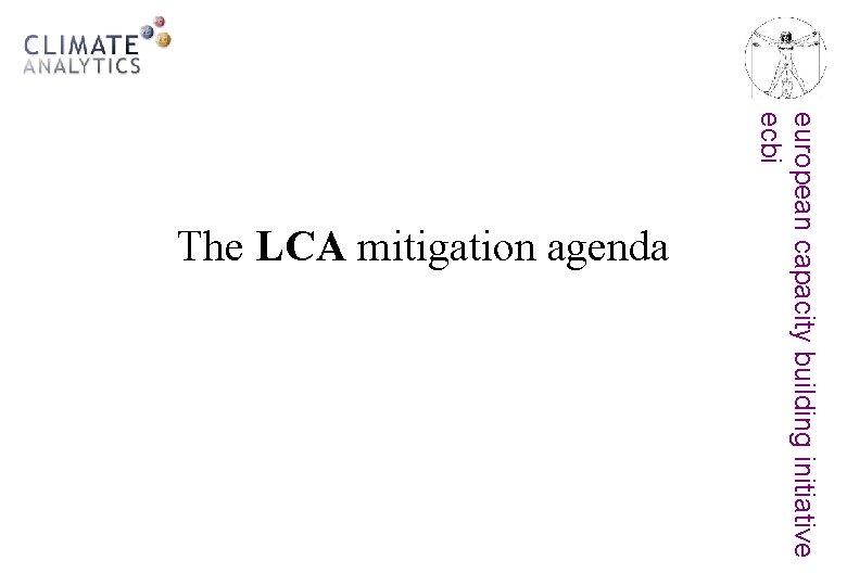 european capacity building initiative ecbi The LCA mitigation agenda 