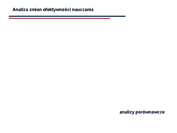 Analiza zmian efektywności nauczania analizy porównawcze 