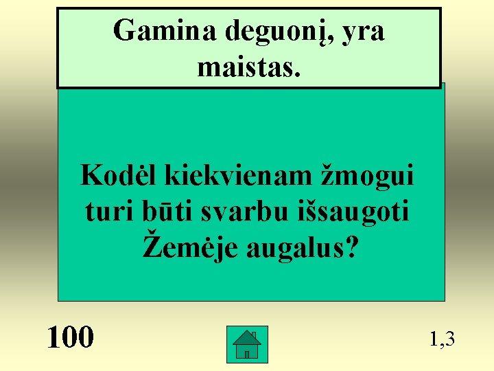 Gamina deguonį, yra maistas. Kodėl kiekvienam žmogui turi būti svarbu išsaugoti Žemėje augalus? 100