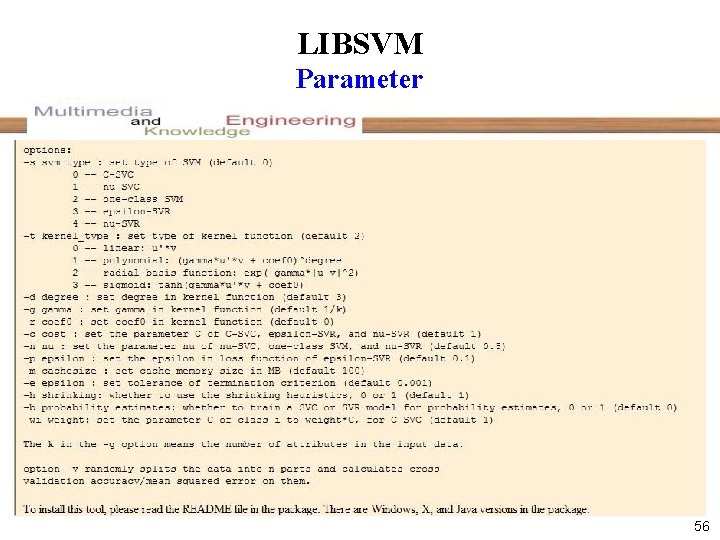 LIBSVM Parameter 56 