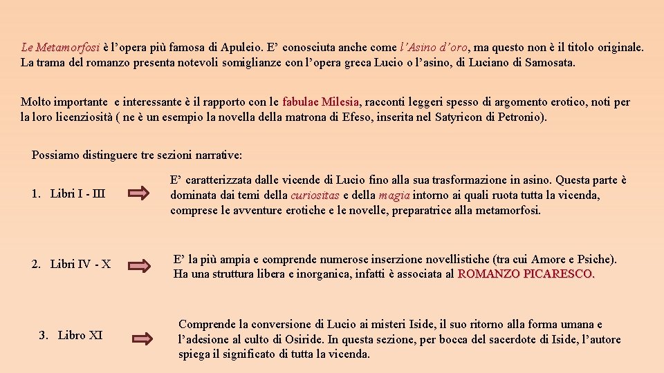 Le Metamorfosi è l’opera più famosa di Apuleio. E’ conosciuta anche come l’Asino d’oro,