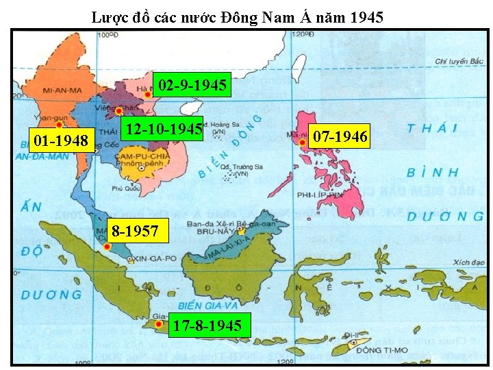 Lược đồ các nước Đông Nam Á năm 1945 02 9 1945 01 1948