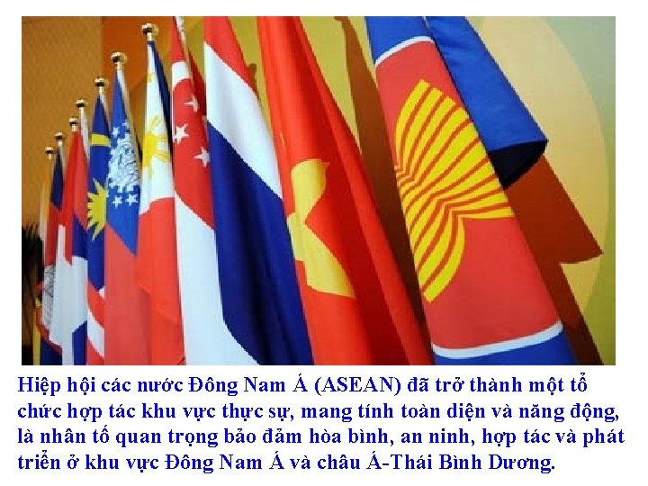 Hiệp hội các nước Đông Nam Á (ASEAN) đã trở thành một tổ chức