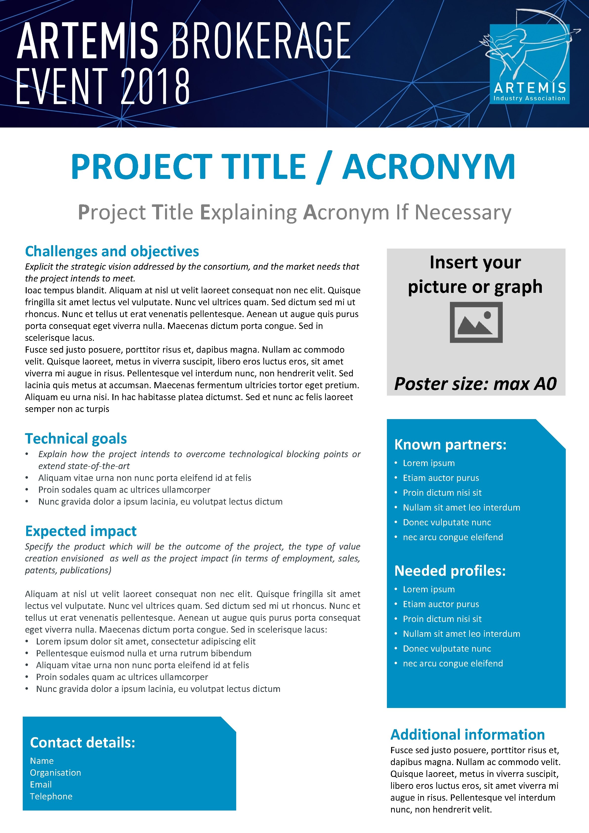 PROJECT TITLE / ACRONYM Project Title Explaining Acronym If Necessary Challenges and objectives Explicit