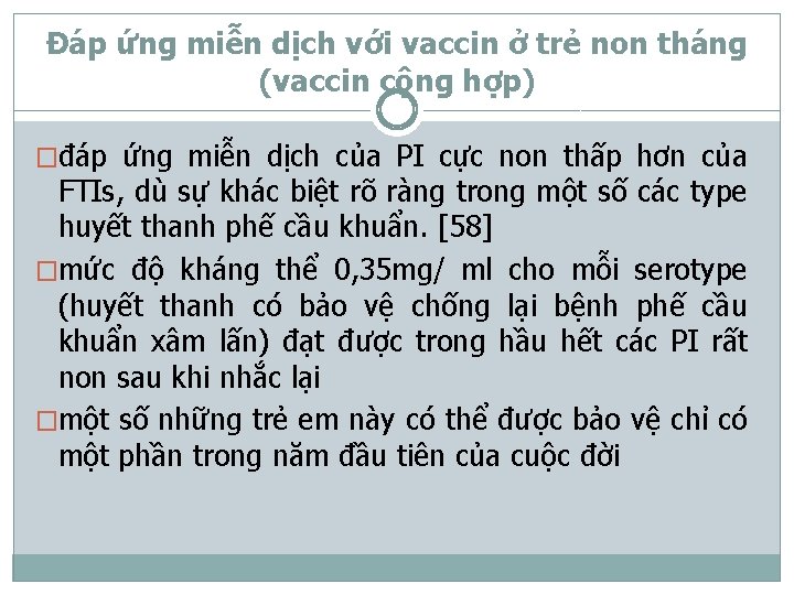 Đáp ứng miễn dịch với vaccin ở trẻ non tháng (vaccin cộng hợp) �đáp