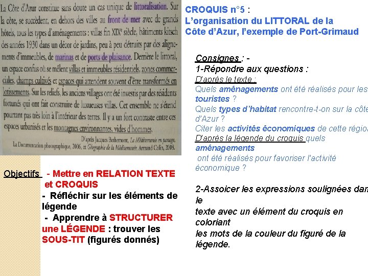 CROQUIS n° 5 : L’organisation du LITTORAL de la Côte d’Azur, l’exemple de Port-Grimaud