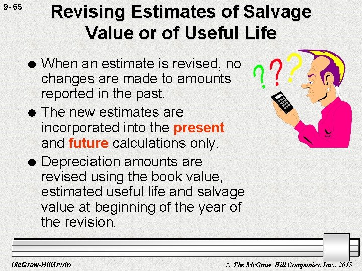 Revising Estimates of Salvage Value or of Useful Life 9 - 65 l l