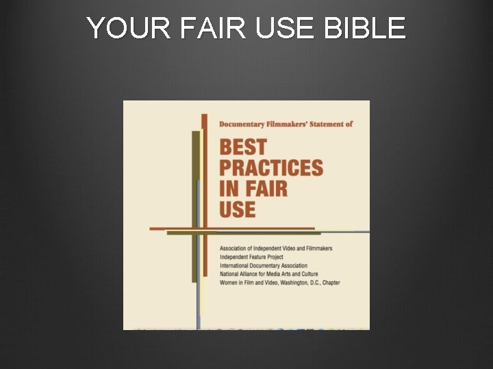 YOUR FAIR USE BIBLE 