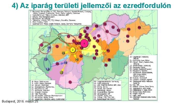 4) Az iparág területi jellemzői az ezredfordulón Budapest, 2016. május 25. 