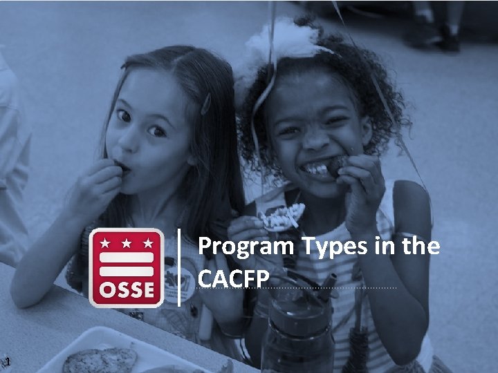 Program Types in the CACFP 1 