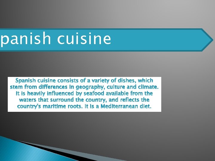 panish cuisine 