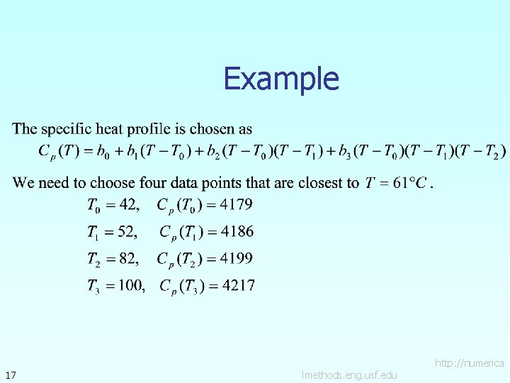 Example 17 lmethods. eng. usf. edu http: //numerica 