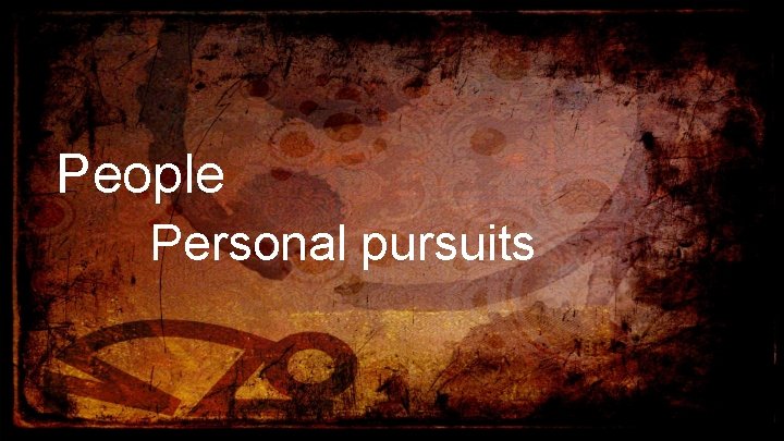 The cost of discipleship People in relationship to: Personal pursuits 