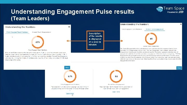 Understanding Engagement Pulse results (Team Leaders) Description of the results is displayed on a