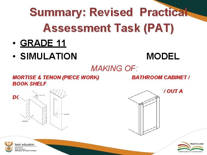 Summary: Revised Practical Assessment Task (PAT) • GRADE 11 • SIMULATION MODEL MAKING OF: