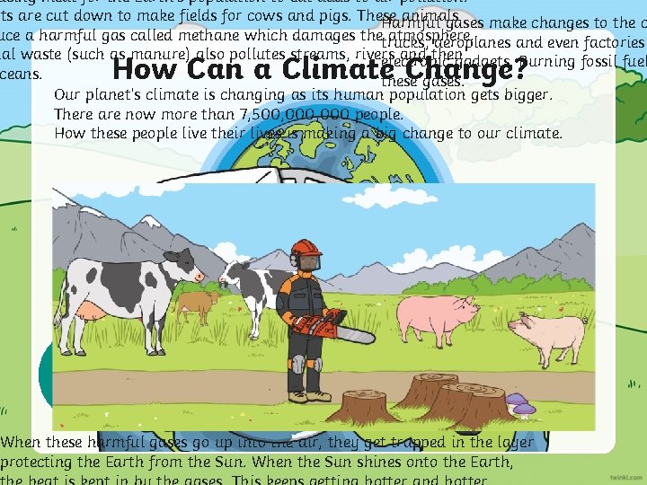 ucing meat for the Earth’s population to eat adds to air pollution. sts are