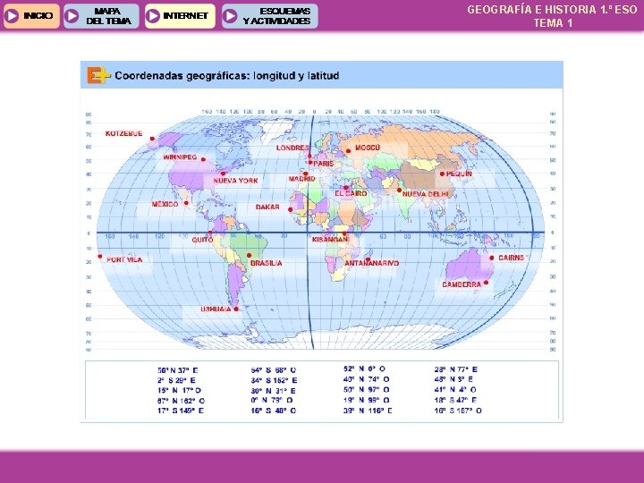 GEOGRAFÍA E HISTORIA 1. º ESO TEMA 1 