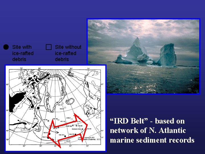 Site with ice-rafted debris Site without ice-rafted debris “IRD Belt” - based on network