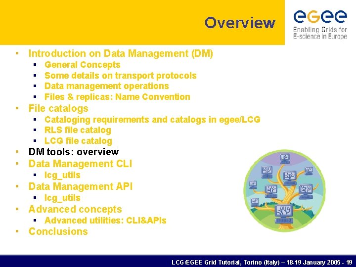 Overview • Introduction on Data Management (DM) § § General Concepts Some details on