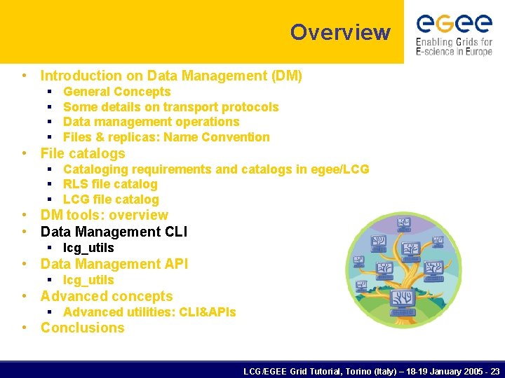 Overview • Introduction on Data Management (DM) § § General Concepts Some details on