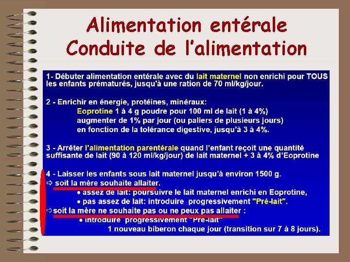Alimentation entérale Conduite de l’alimentation Alimentation entérale Conduite de l’alimentation