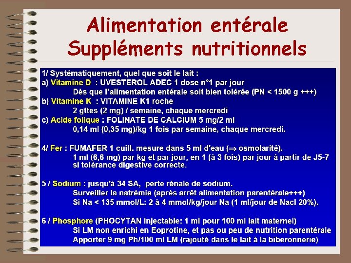 Alimentation entérale Suppléments nutritionnels Alimentation entérale Suppléments nutritionnels