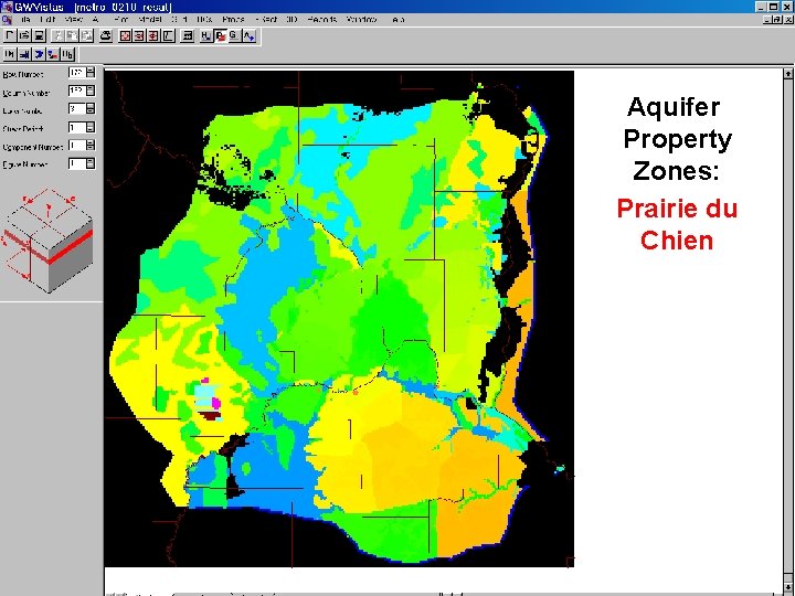 Aquifer Property Zones: Prairie du Chien 