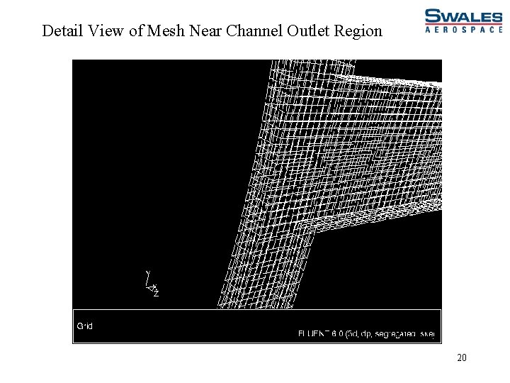Detail View of Mesh Near Channel Outlet Region 20 